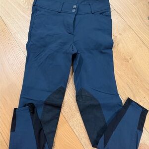 RJ Classic Dark Blue Equestrian Pants with Black Details